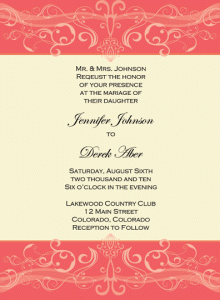 Wedding Invitation, Mary Bowman Design