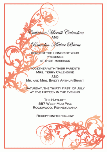 Wedding Invitation, Mary Bowman Design