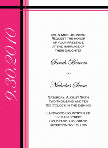 Wedding Invitation, Mary Bowman Design
