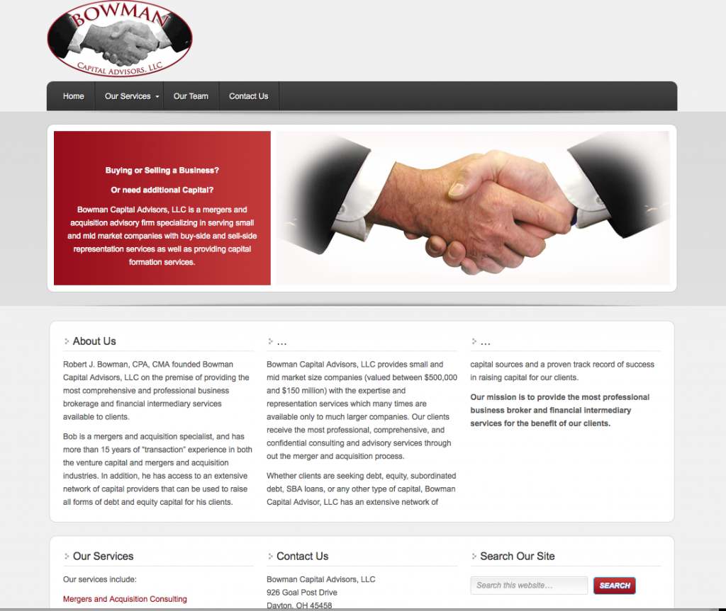 Bowman Capital Advisors Web Site Design